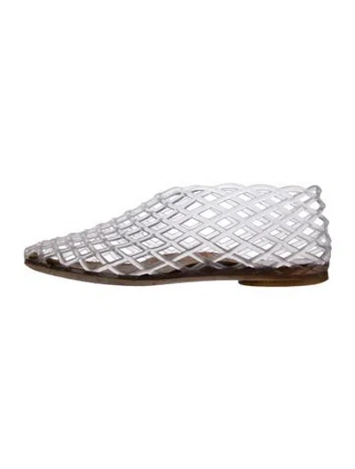 Pre-owned The Row Mara Pvc Flats In Silver