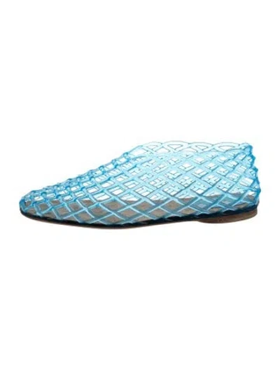 Pre-owned The Row Mara Rubber Flats In Blue