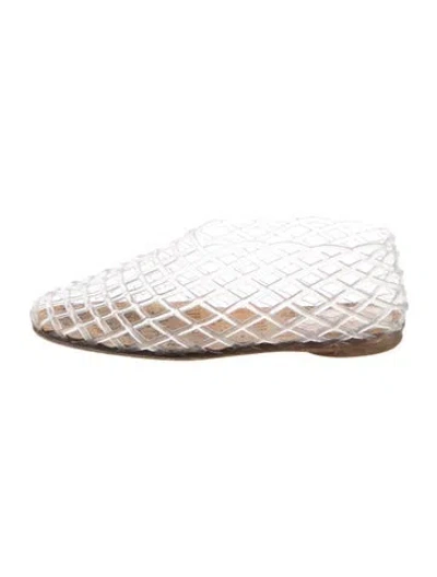 Pre-owned The Row Mara Rubber Flats In Transparent