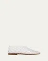 The Row Mara Rubber Mesh Ballerina Flats In Clear