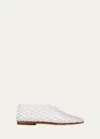 The Row Mara Rubber Mesh Ballerina Flats In Clr Clear