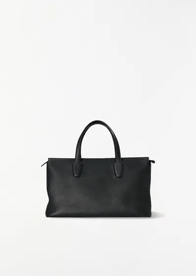 The Row Marcel Leather Handbag In Black