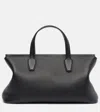 The Row Marcel Slouchy Top-handle Bag In Grain Leather In Black