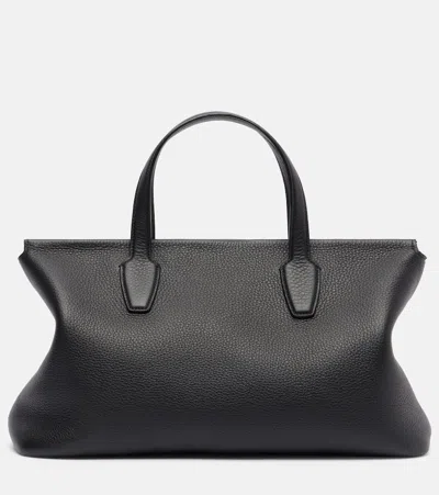 The Row Marcel Slouchy Top-handle Bag In Grain Leather In Black