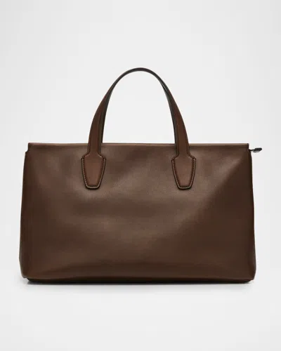 The Row Marcel Slouchy Top-handle Bag In Leather In Brown