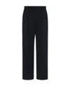 The Row Tailored Wool Zev Trousers Pleated Front In Black