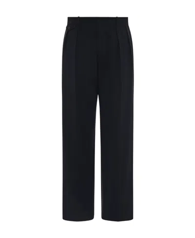 The Row Marcello Wool Casual Pants In Black