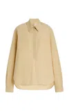 The Row Margan Cotton-poplin Pullover Shirt In Neutral
