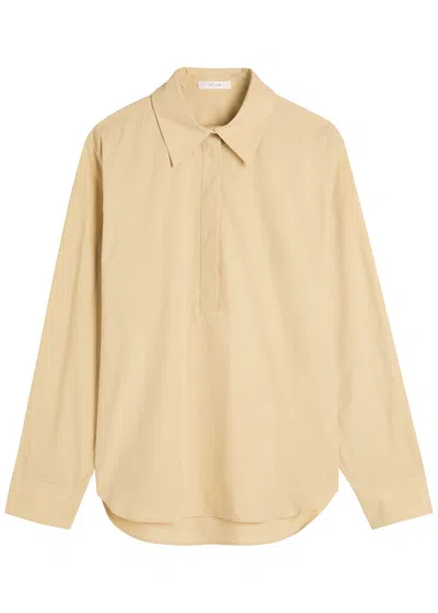 The Row Margan Cotton-poplin Shirt In Brown