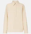 The Row Margan Cotton-poplin Pullover Shirt In Neutral