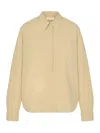 The Row Collared Long Sleeve Button Front Shirt In Neutral