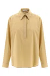 The Row Collared Long Sleeve Button Front Shirt In Yellow