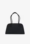 The Row Margaux 12 Shoulder Bag In Grained Leather In Black