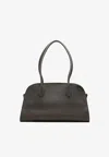 The Row Margaux 12 Shoulder Bag In Grained Leather In Brown