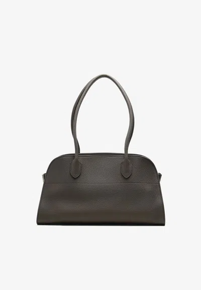 The Row Margaux 12 Shoulder Bag In Grained Leather In Brown