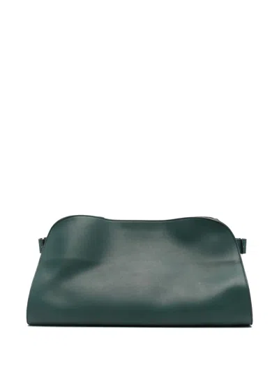 The Row Margaux Ew Clutch In Green