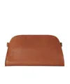 The Row Margaux Ew Clutch Logo Clutch In Brown
