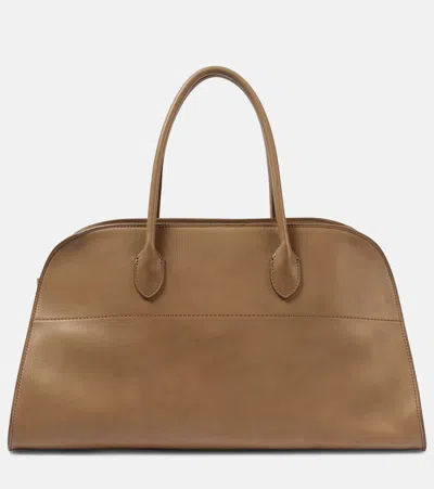 The Row E/w Margaux Matte Grain Leather Tote Bag In Chevre