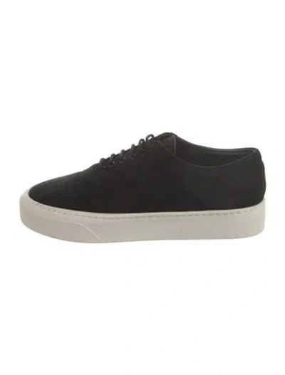 Pre-owned The Row Marie Suede Slip On Sneakers In Black