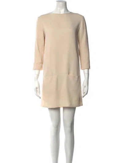Pre-owned The Row Marina Mini Dress In Neutrals