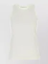 The Row White Cotton Blend Mansel Tank Top