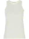 The Row White Cotton Blend Mansel Tank Top In White