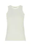 The Row White Cotton Blend Mansel Tank Top