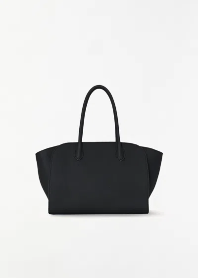 The Row Marlo 12 Grained Leather Bag In Black