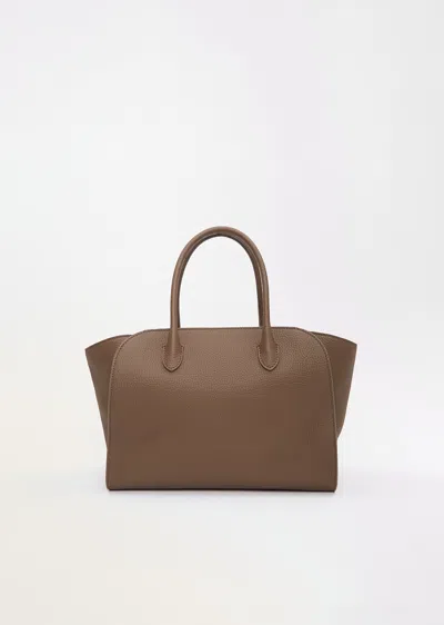 The Row Marlo 12 Grained Leather Bag In Green