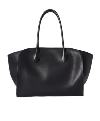 The Row Marlo 12 Leather Bag In Black