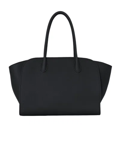 The Row Marlo 12 Leather Bag In Black