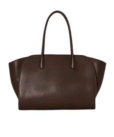 The Row Marlo 12 Leather Bag In Brown