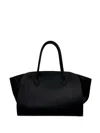 The Row Marlo 12 Leather Tote Bag In Black
