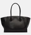 The Row Marlo 12 Leather Tote Bag In Black