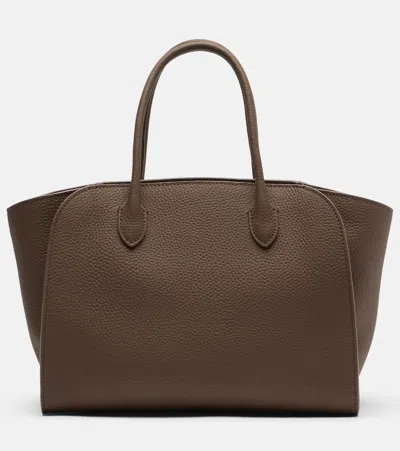 The Row Marlo 12 Leather Tote Bag In Green
