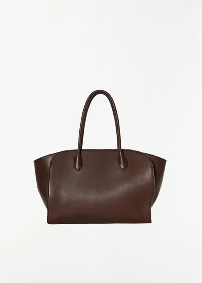 The Row Marlo 12 Saddle Leather Bag In Brown