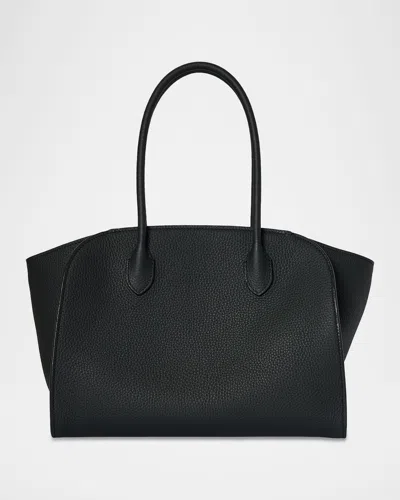 The Row Marlo 12 Shoulder Bag In Grain Leather In Black