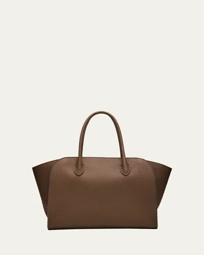 The Row Marlo 12 Shoulder Bag In Grain Leather In Green