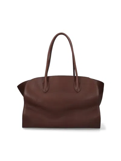 The Row 'marlo 12' Tote Bag In Brown
