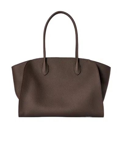 The Row Marlo 14 Bag In Leather In Brown