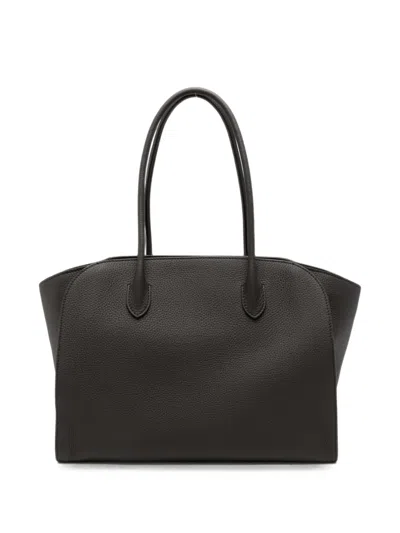 The Row Marlo 14 Grained Leather Tote Bag In Blue