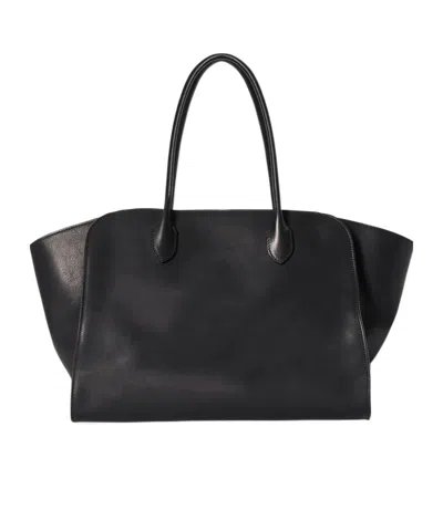 The Row Marlo 14 Leather Bag In Black
