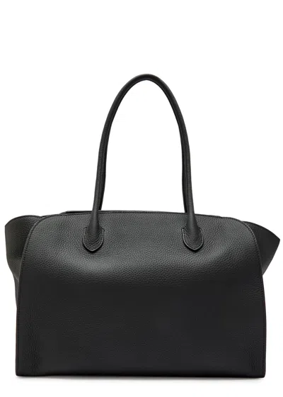The Row Marlo 14 Leather Shoulder Bag In Black