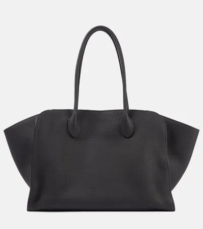 The Row Marlo 14 Leather Tote Bag In Black