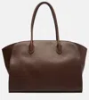 The Row Marlo 17 Leather Tote Bag In Brown