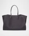 The Row Marlo 17 Tote Bag In Grain Leather In Black