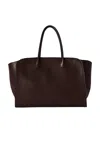 The Row Marlo 17 Tote Bag In Saddle Leather