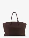 The Row Marlo Hammered Leather Shoulder Bag In Brown