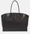 The Row Marlo Large Leather Tote Bag In Black