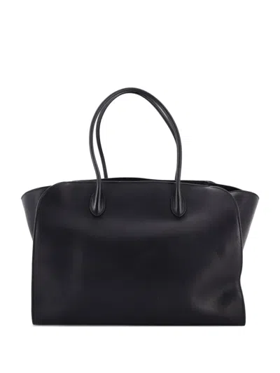 Pre-owned The Row Marlo Leather 17 Tote Bag In Black